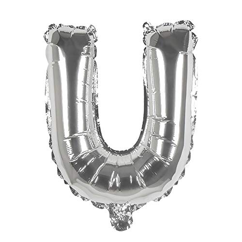 PARTY DISCOUNT Folienballon Mini Buchstabe U, Silber, 36cm PARTY DISCOUNT Folienballon Mini Buchstabe U, Silber, 36cm von PARTY DISCOUNT