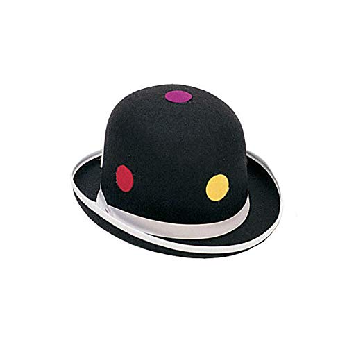 PARTY DISCOUNT Hut Melone mit Punkten, schwarz Einheitsgröße von PARTY DISCOUNT