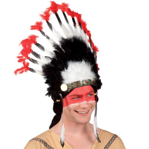 PARTY DISCOUNT Indianer-Kopfschmuck mit Marabou schwarz/weiß PARTY DISCOUNT Indianer-Kopfschmuck mit Marabou schwarz/weiß von PARTY DISCOUNT