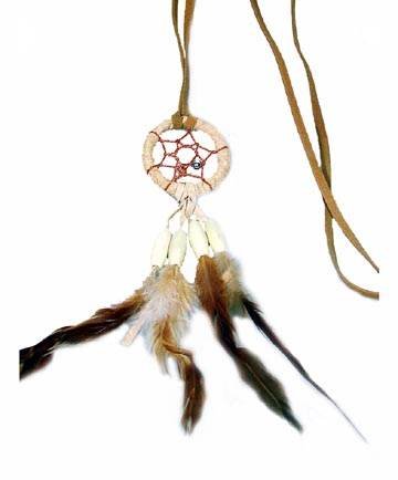 Party Discount Indianer-Traumfänger-Halsband mit Perlen & Federn von Party Discount