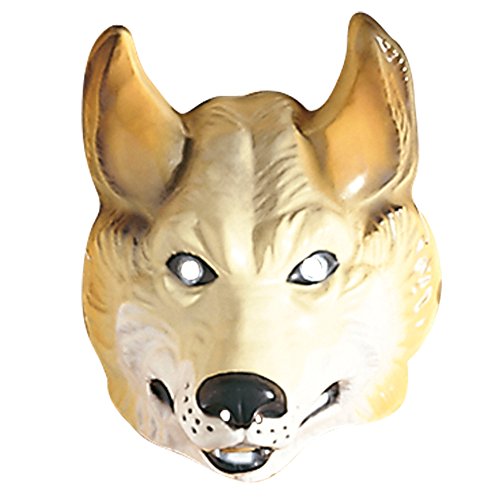 PARTY DISCOUNT Maske Wolf aus Plastik, beige von PARTY DISCOUNT