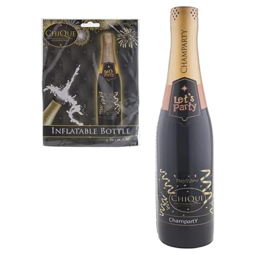 PARTY DISCOUNT NEU Aufblasbare Champagner- / Sektflasche, Gold-Schwarz, Länge 75cm PARTY DISCOUNT NEU Aufblasbare Champagner- / Sektflasche, Gold-Schwarz, Länge 75cm von PARTY DISCOUNT
