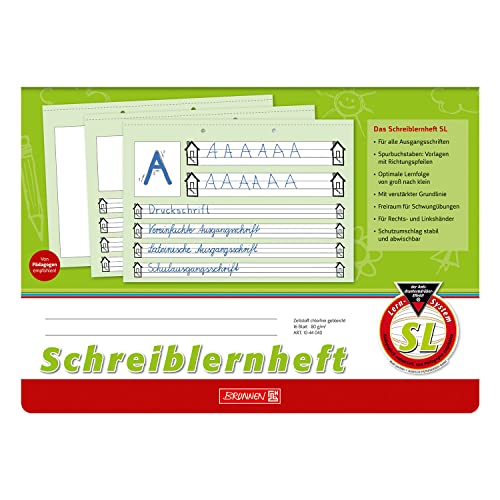 PARTY DISCOUNT NEU BRUNNEN Heft DIN A4, 16 Blatt, Schreiblernheft, quer SL von PARTY DISCOUNT