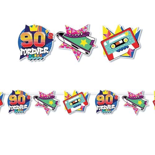 PARTY DISCOUNT NEU Girlande 90s Forever, aus Pappe, Länge ca. 3m PARTY DISCOUNT NEU Girlande 90s Forever, aus Pappe, Länge ca. 3m von PARTY DISCOUNT