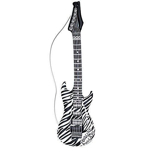 Party Discount NEU Gitarre Zebra, aufblasbar, 105 cm von Party Discount