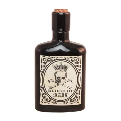 PARTY DISCOUNT NEU Glasflasche/Flacon Halloween mit Korken, Schwarzes Gift, Größe ca. 19 cm von PARTY DISCOUNT