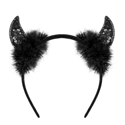 PARTY DISCOUNT NEU Haarreif Teufelshörner mit Pailletten, schwarz PARTY DISCOUNT NEU Haarreif Teufelshörner mit Pailletten, schwarz von PARTY DISCOUNT
