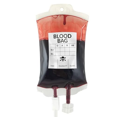 PARTY DISCOUNT NEU Halloween-Deko, Transfusionsbeutel mit Kunstblut von PARTY DISCOUNT