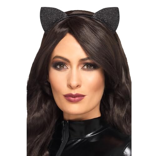 PARTY DISCOUNT NEU Harreif Katzenohren mit Glitter, schwarz von PARTY DISCOUNT