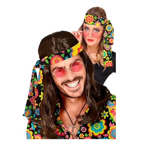 PARTY DISCOUNT NEU Hippie-Stirnband/Haarband, Bunte Blumen von PARTY DISCOUNT
