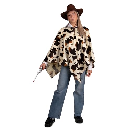 PARTY DISCOUNT NEU Kostüm Cowboy-Poncho in Kuh-Optik, Einheitsgröße von PARTY DISCOUNT