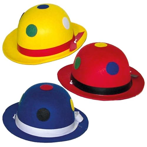 PARTY DISCOUNT NEU Mini-Hut Melone, gepunktet, 1 Stück, gelb oder blau oder rot von PARTY DISCOUNT