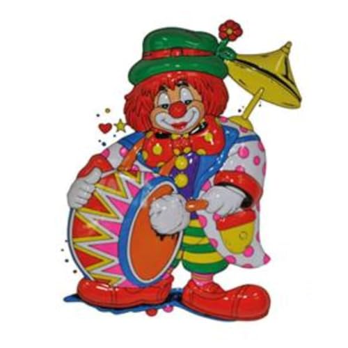 PARTY DISCOUNT NEU Wand-Deko Karnevals-Clown mit Trommel, ca. 60cm von PARTY DISCOUNT