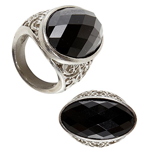 PARTY DISCOUNT Ring Gothic, mit schwarzem Stein PARTY DISCOUNT Ring Gothic, mit schwarzem Stein von PARTY DISCOUNT