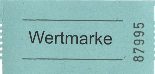 PARTY DISCOUNT Rollen-Gutscheine Wertmarke 1000 Abrisse, 1 Rolle, blau von PARTY DISCOUNT