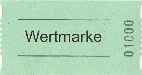 PARTY DISCOUNT Rollen-Gutscheine Wertmarke 1000 Abrisse, 1 Rolle, grün von PARTY DISCOUNT