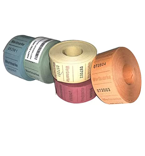 PARTY DISCOUNT Rollen-Gutscheine Wertmarke Mini 500 Abrisse, 2 Rollen, rot PARTY DISCOUNT Rollen-Gutscheine Wertmarke Mini 500 Abrisse, 2 Rollen, rot von PARTY DISCOUNT