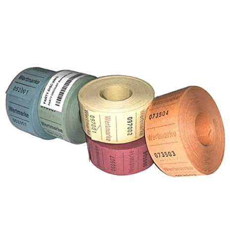 PARTY DISCOUNT Rollen-Gutscheine Wertmarke Mini 500 Abrisse, 3 Rollen, orange PARTY DISCOUNT Rollen-Gutscheine Wertmarke Mini 500 Abrisse, 3 Rollen, orange von PARTY DISCOUNT