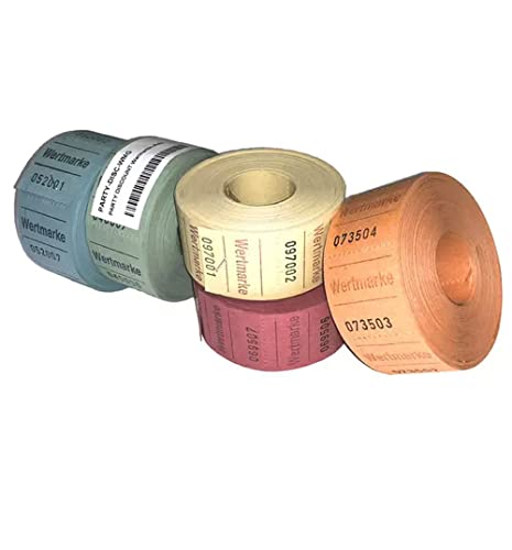 PARTY DISCOUNT Rollen-Gutscheine Wertmarke mini 500 Abrisse, 5 Rollen, rot PARTY DISCOUNT Rollen-Gutscheine Wertmarke mini 500 Abrisse, 5 Rollen, rot von PARTY DISCOUNT