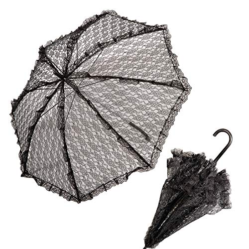PARTY DISCOUNT Schirm aus Spitze, schwarz, ø 83 cm von PARTY DISCOUNT