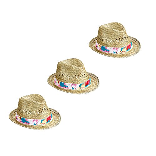 PARTY DISCOUNT NEU Strohhut Beach Boys, mit Band, 12 Stück von PARTY DISCOUNT