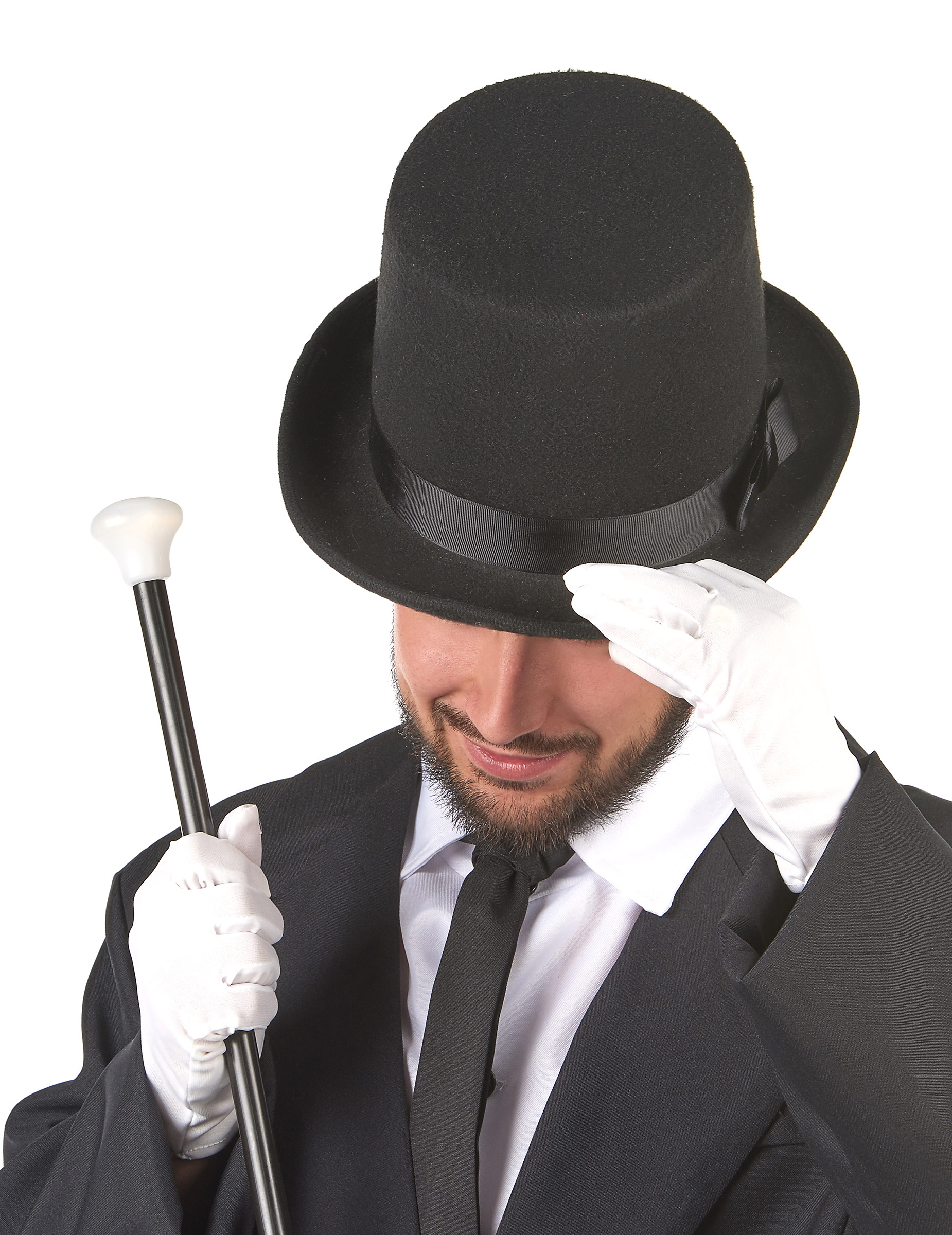 Gentleman Zylinder schwarz Gentleman Zylinder schwarz von KARNEVAL-MEGASTORE