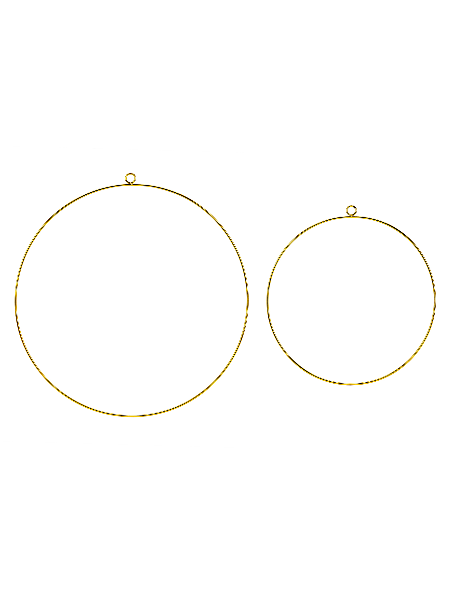 2 Metallringe Gold Set 20 und 28 cm von PARTYDECO