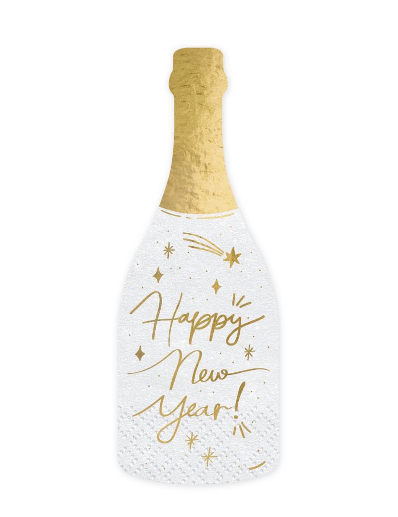 20 Champagner-Servietten Silvester von PARTYDECO
