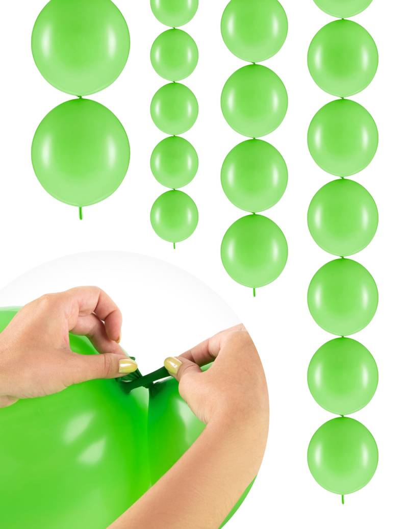 20 Link-Ballons Hellgrün 28 cm von PARTYDECO