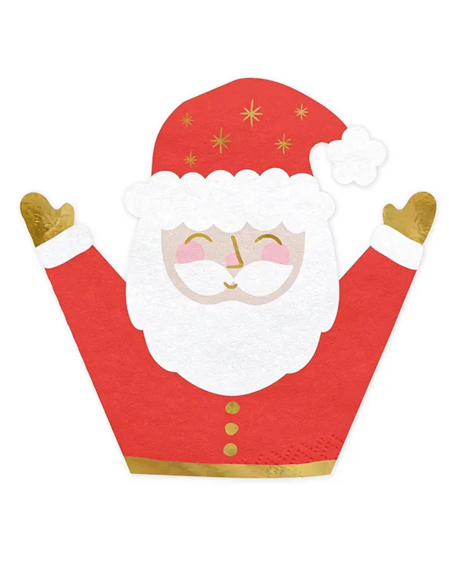 20 kleine Weihnachtsmann Servietten 16 x 15 cm aus Papier 20 kleine Weihnachtsmann Servietten 16 x 15 cm aus Papier von PARTYDECO