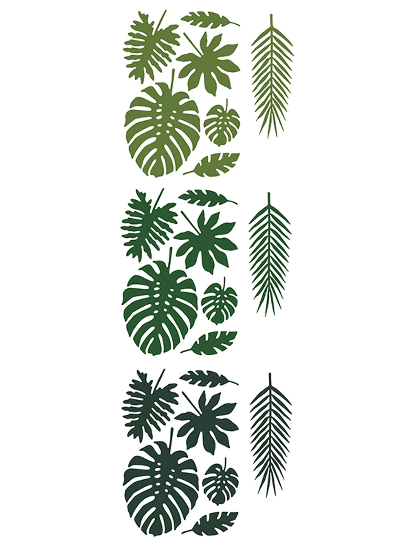 21 Deko-Blätter Tropisch Papier Hawaii 40 cm von PARTYDECO