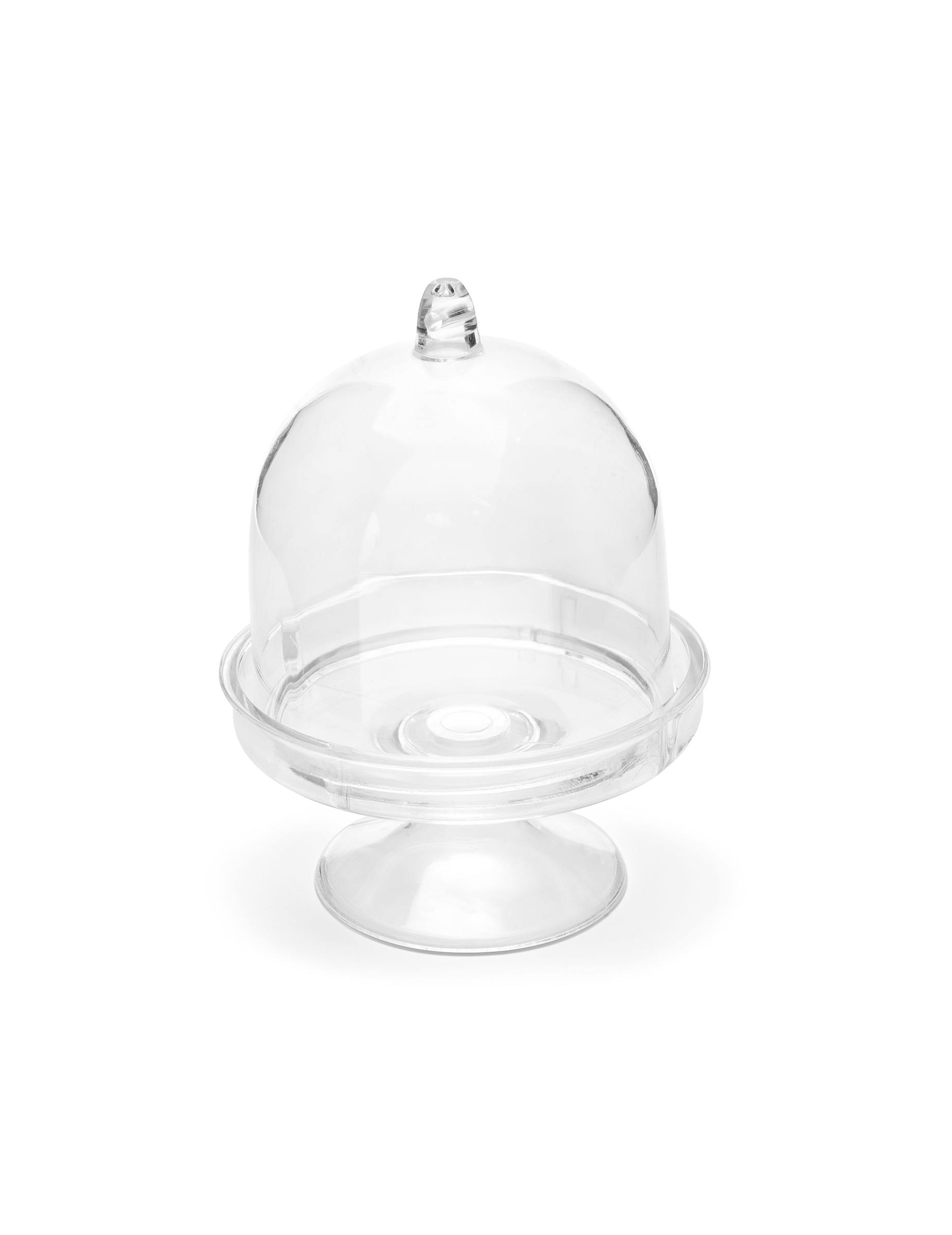 3 Mini Glocken Plastik Transparent 7,5 x 5,5 cm von PARTYDECO