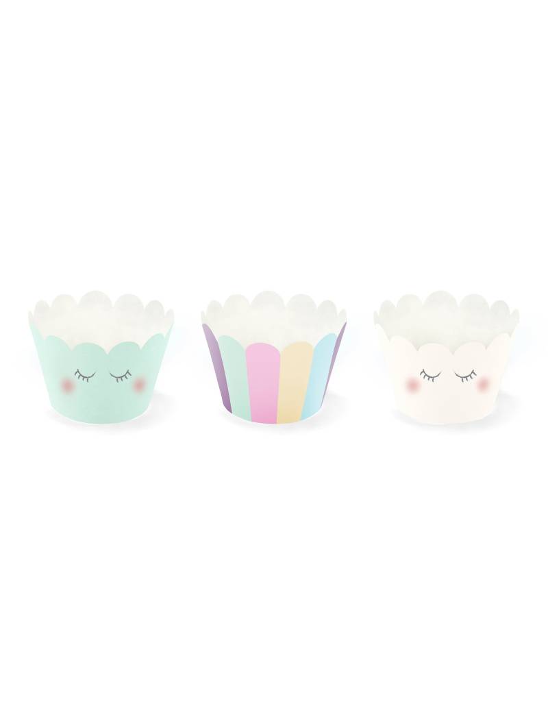 6 Cupcake Wrapper Einhorn 7,5 x 5 cm 6 Cupcake Wrapper Einhorn 7,5 x 5 cm von PARTYDECO