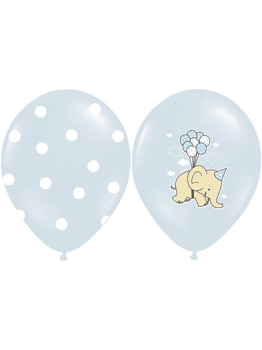 6 Elefanten-Luftballons blau 30 cm biologisch abbaubar 6 Elefanten-Luftballons blau 30 cm biologisch abbaubar von PARTYDECO