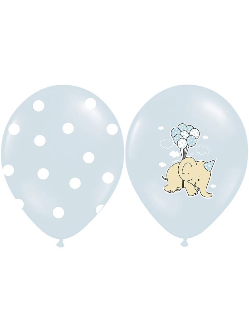 6 Elefanten-Luftballons blau 30 cm biologisch abbaubar 6 Elefanten-Luftballons blau 30 cm biologisch abbaubar von PARTYDECO