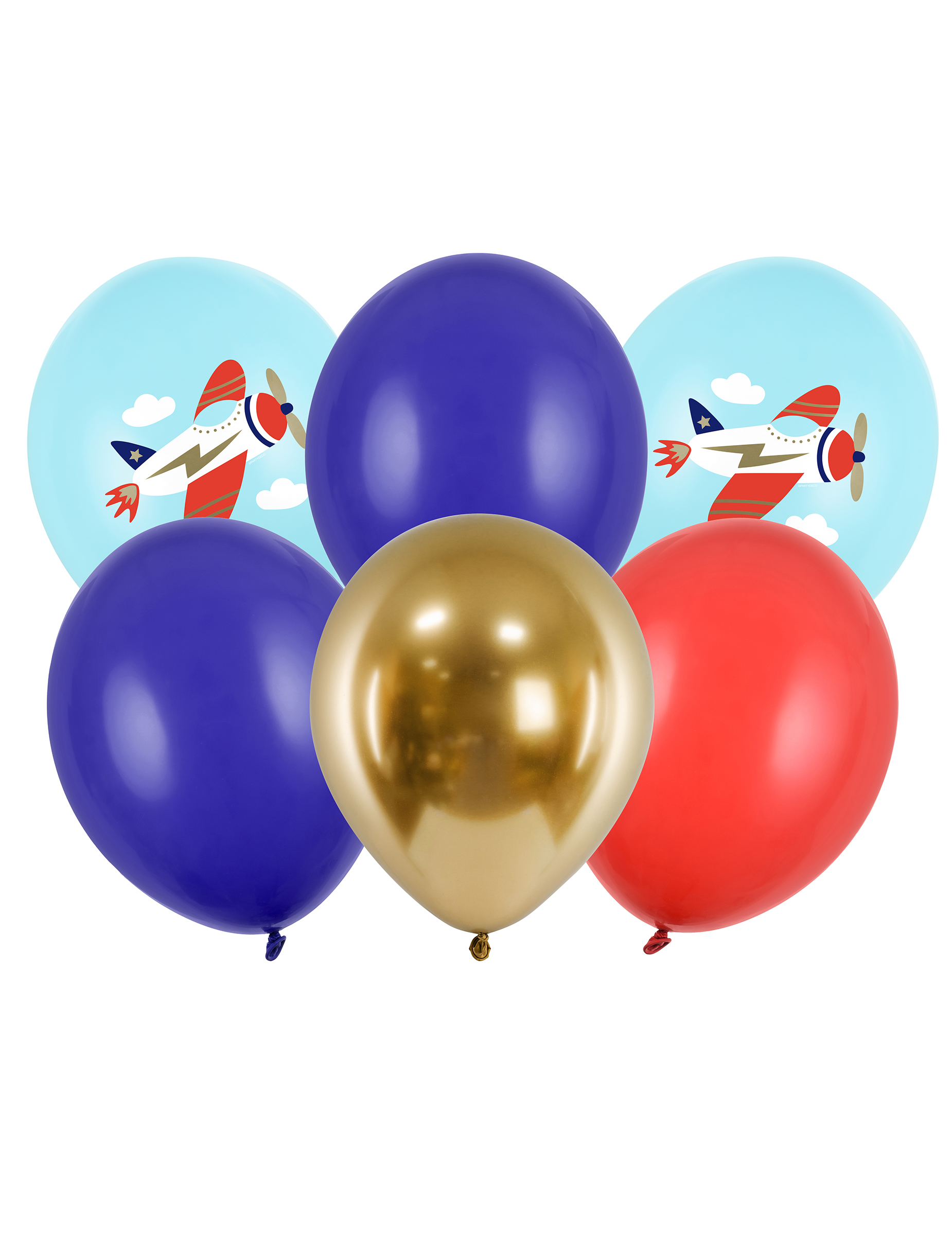 6 "Kleines Flugzeug" Luftballons 30 cm für Kindergeburtstag 6 "Kleines Flugzeug" Luftballons 30 cm für Kindergeburtstag von PARTYDECO