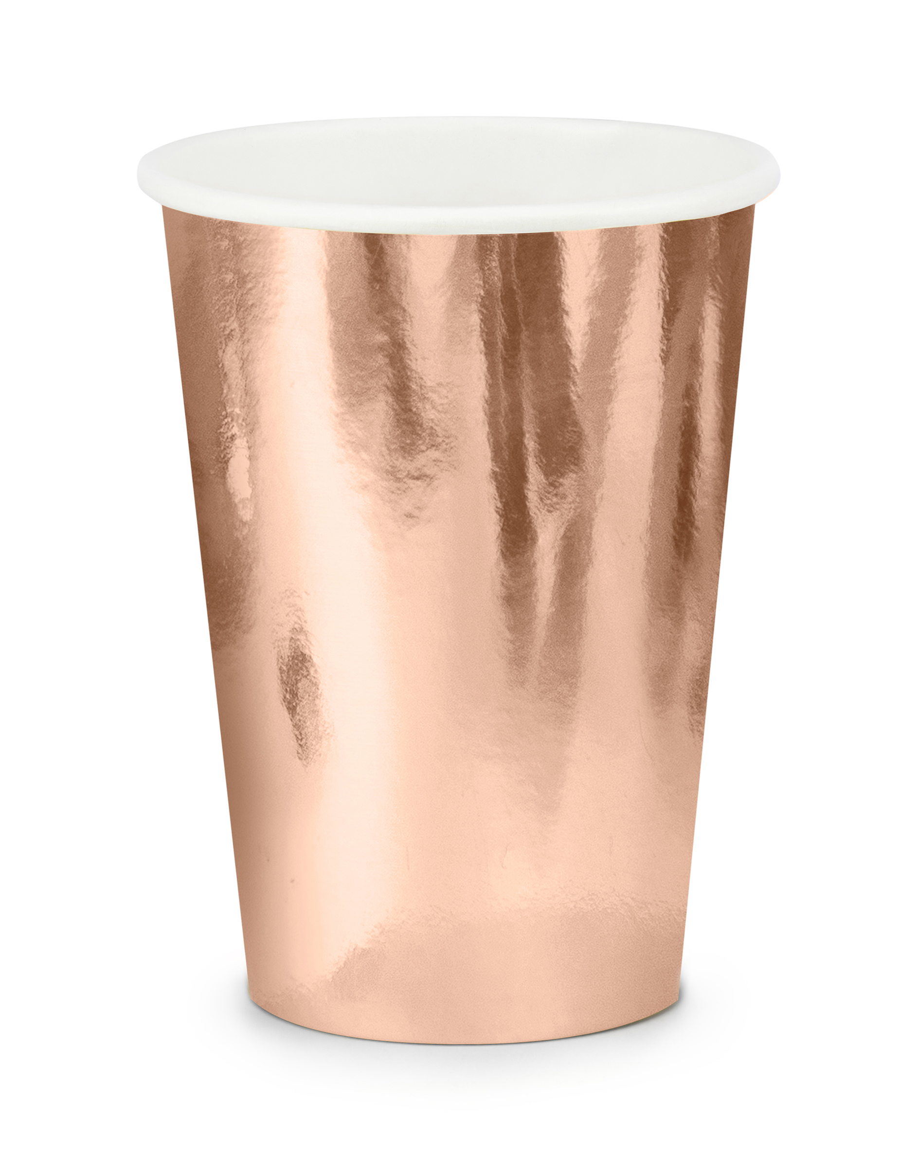 6 Pappbecher rosegold glänzend 220 ml 6 Pappbecher rosegold glänzend 220 ml von PARTYDECO