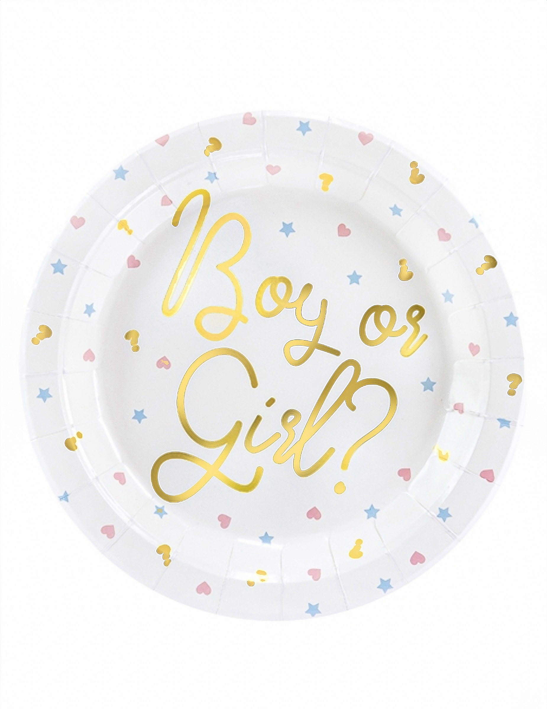 6 Weiße Pappteller Boy or Girl 23 cm Babyparty 6 Weiße Pappteller Boy or Girl 23 cm Babyparty von PARTYDECO