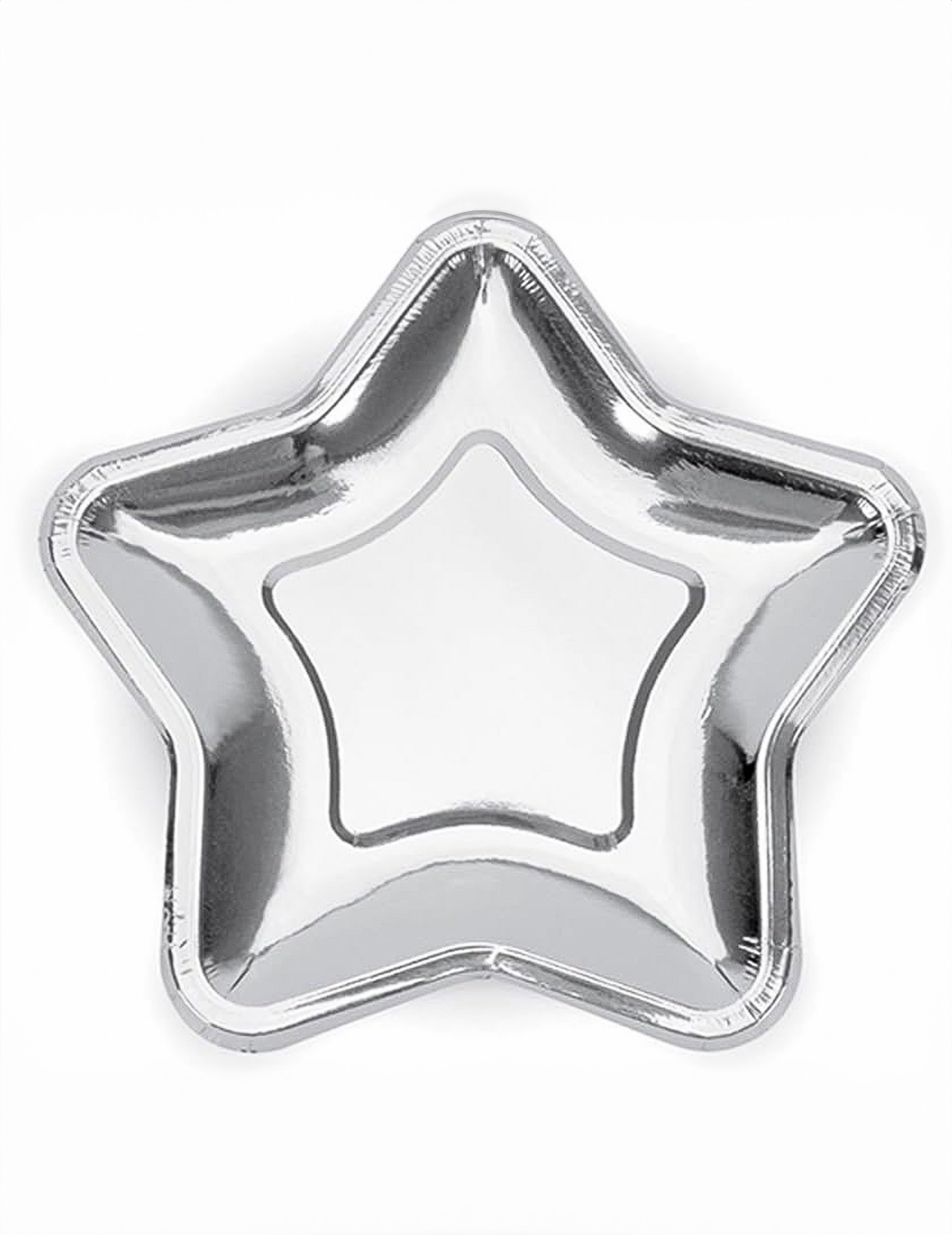 6 kleine Pappteller silberne Sterne 18 cm Partygeschirr 6 kleine Pappteller silberne Sterne 18 cm Partygeschirr von PARTYDECO