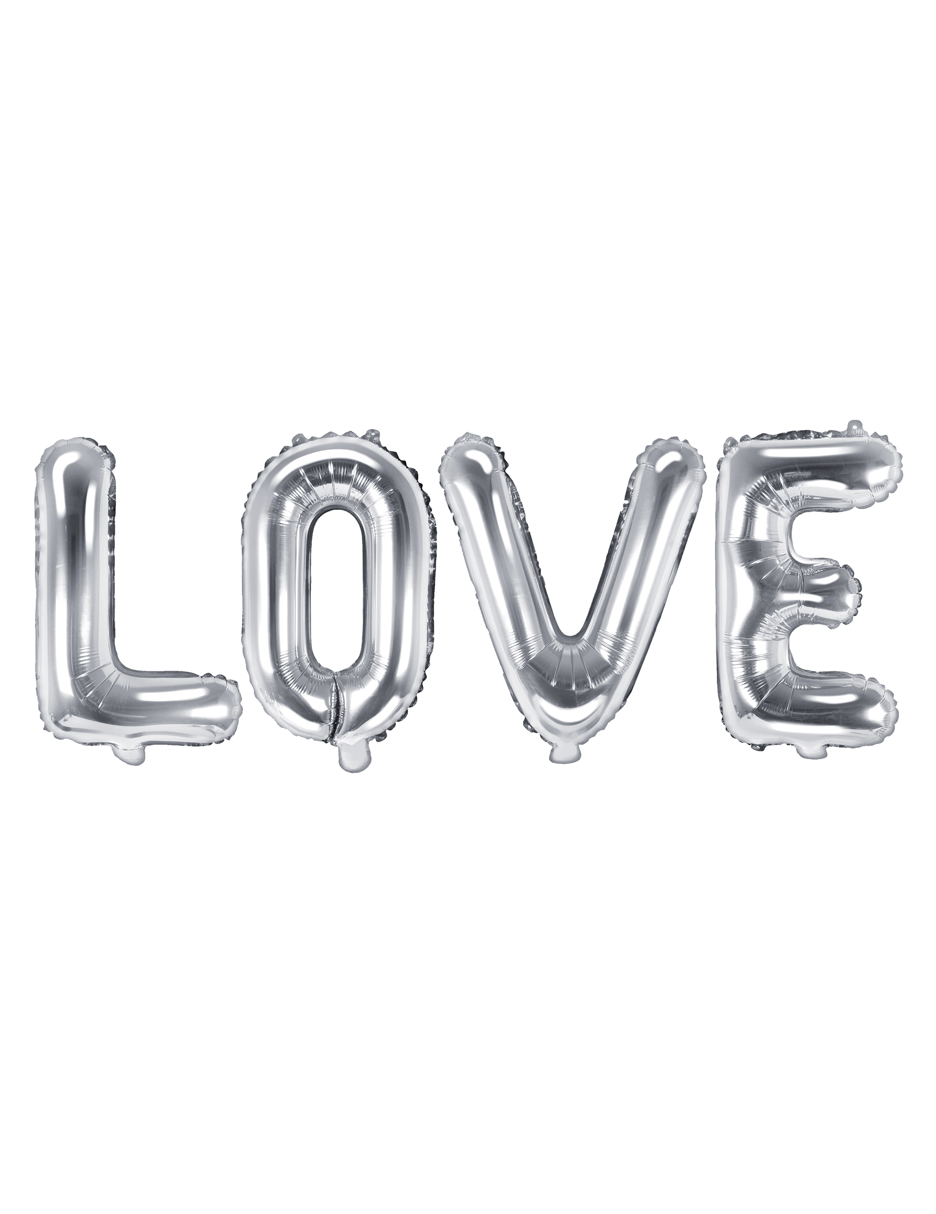 Aluminiumfolienballon Buchstaben LOVE Silber 140 x 35 cm Aluminiumfolienballon Buchstaben LOVE Silber 140 x 35 cm von PARTYDECO