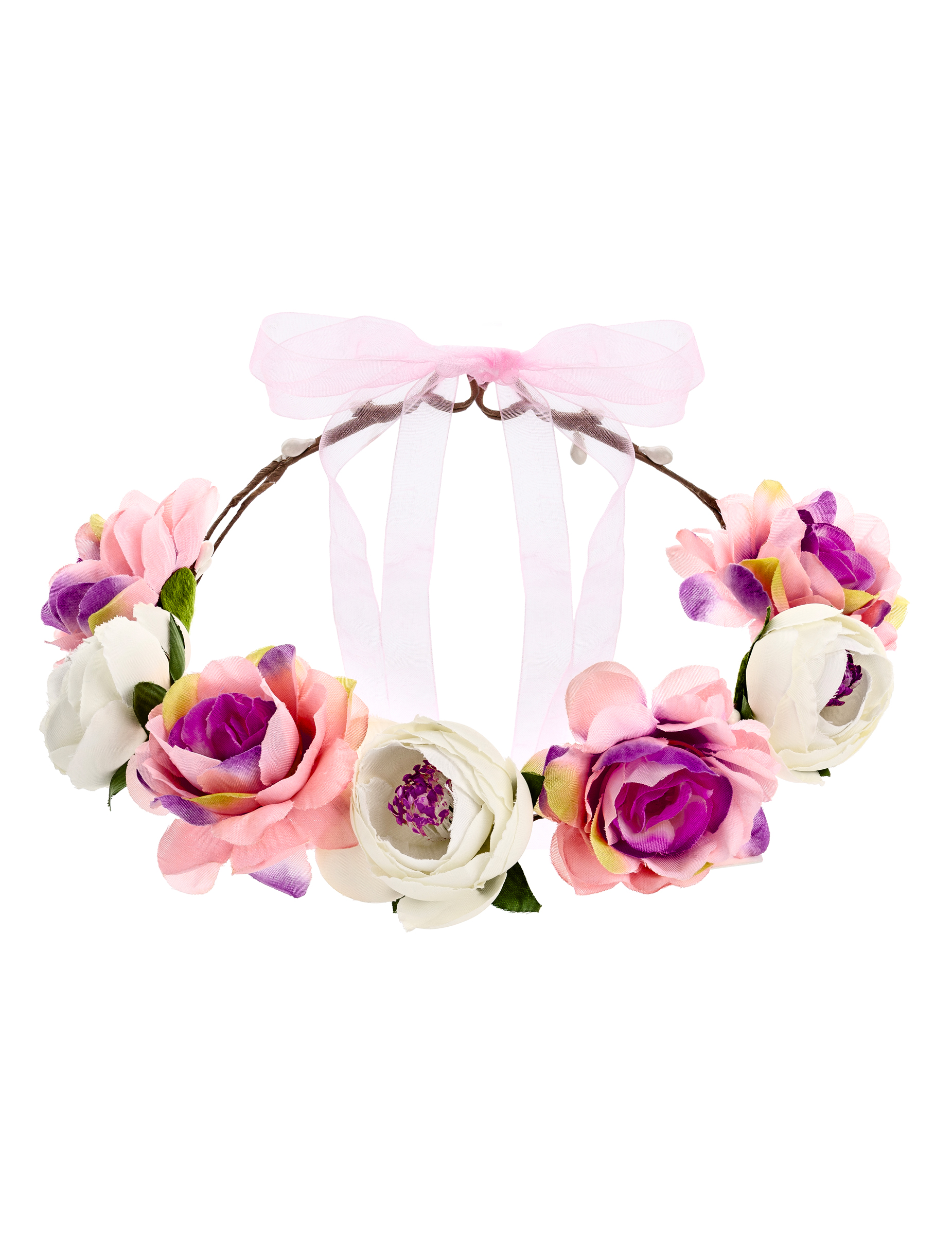 Blumenkrone Haarschmuck Hippie-Accessoire bunt 17 cm Blumenkrone Haarschmuck Hippie-Accessoire bunt 17 cm von PARTYDECO