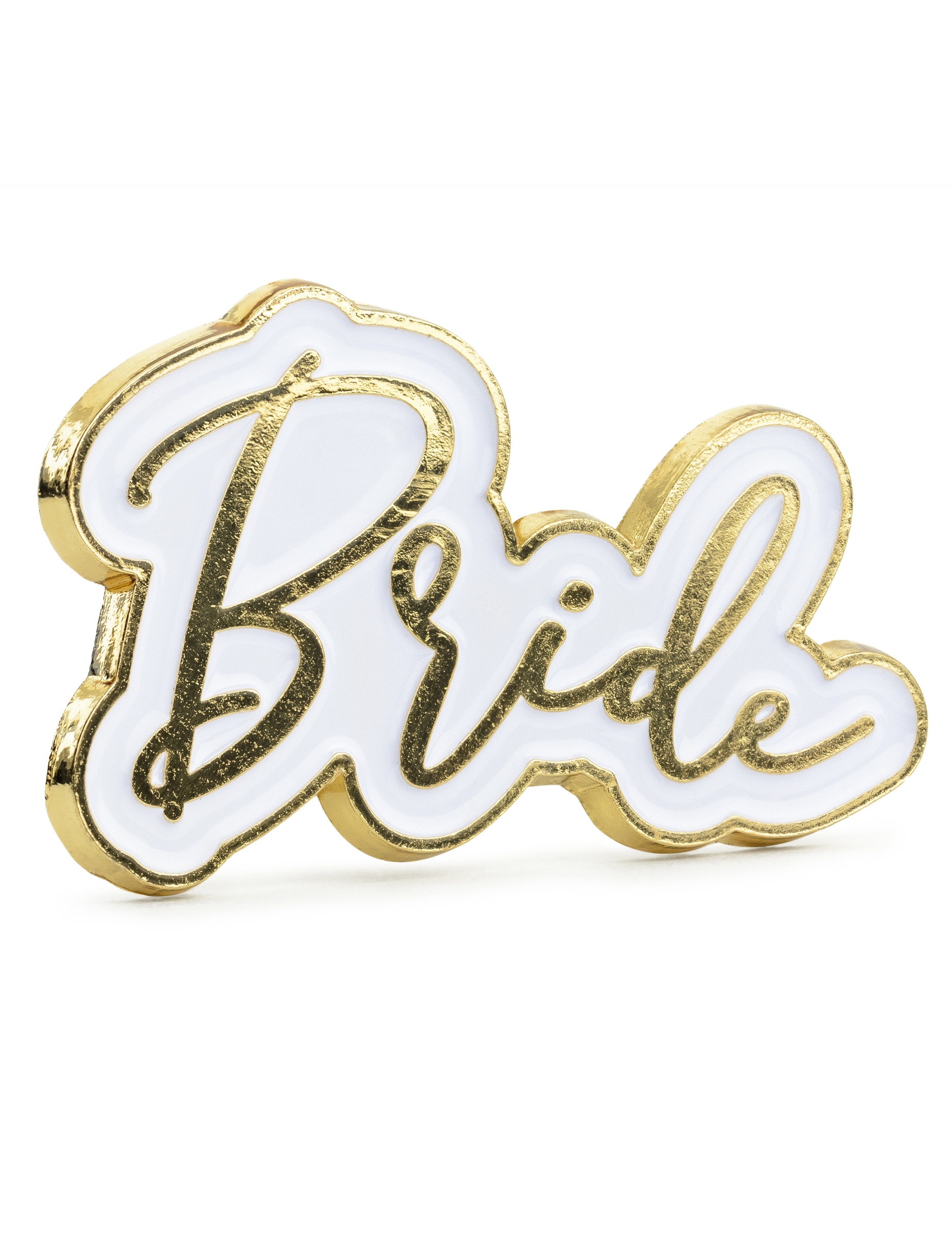 Braut pin Anstecker Accessoire für JGA weiß-gold Braut pin Anstecker Accessoire für JGA weiß-gold von PARTYDECO