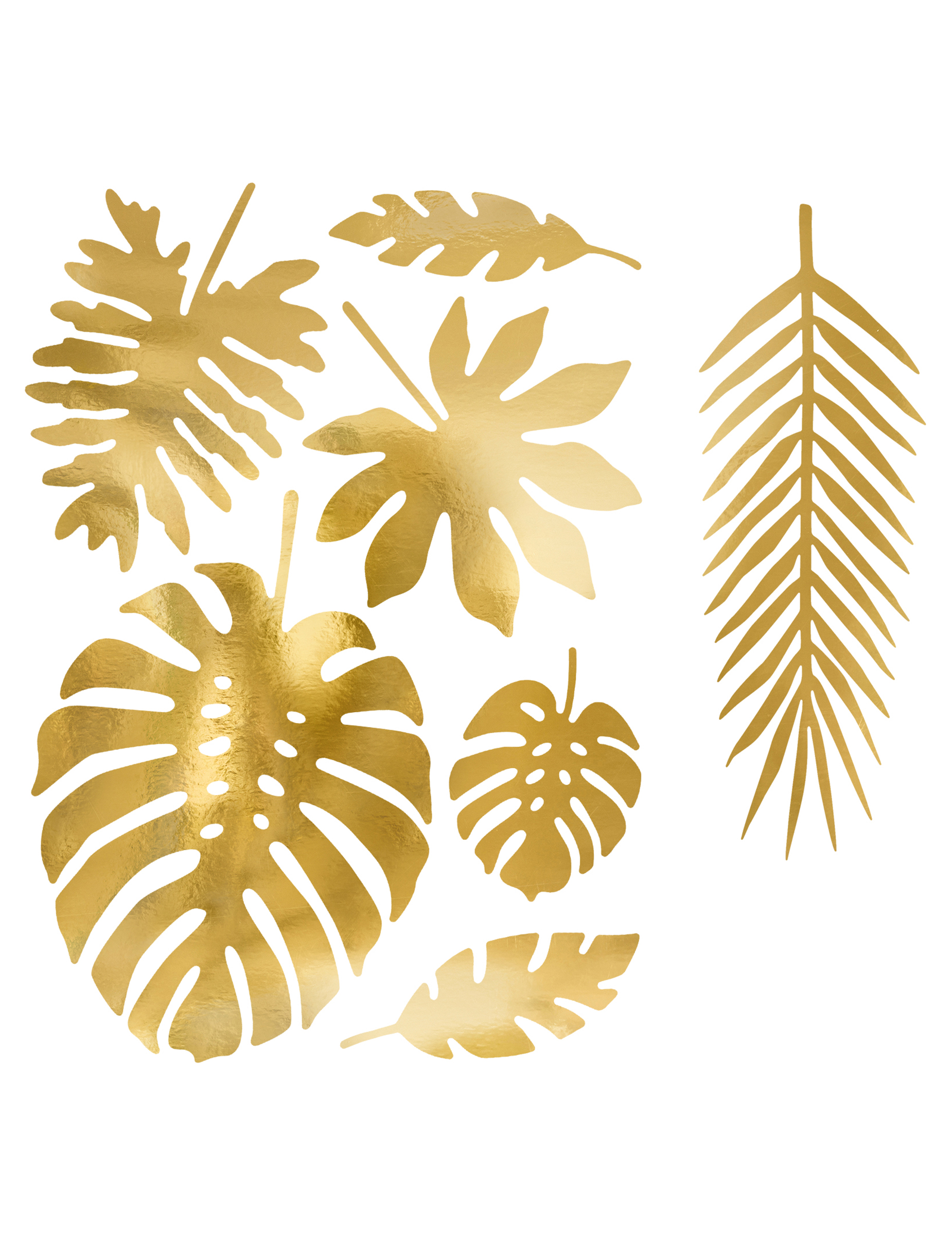 Exotische Blätter Tropische Tischdekoration 21 Stück gold Exotische Blätter Tropische Tischdekoration 21 Stück gold von PARTYDECO
