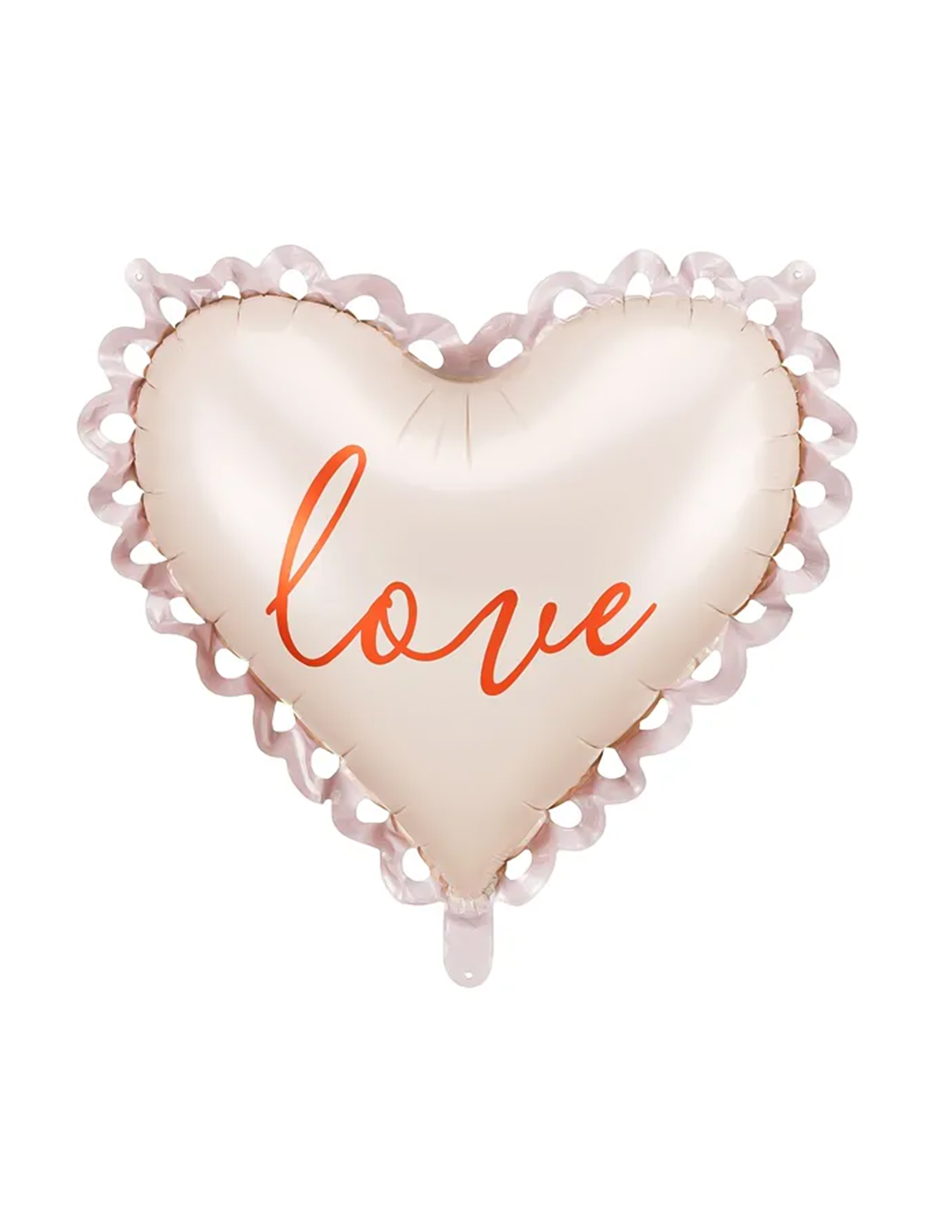 Folienballon Herz Love Beige für Erwachsene 50 x 47 cm von PARTYDECO