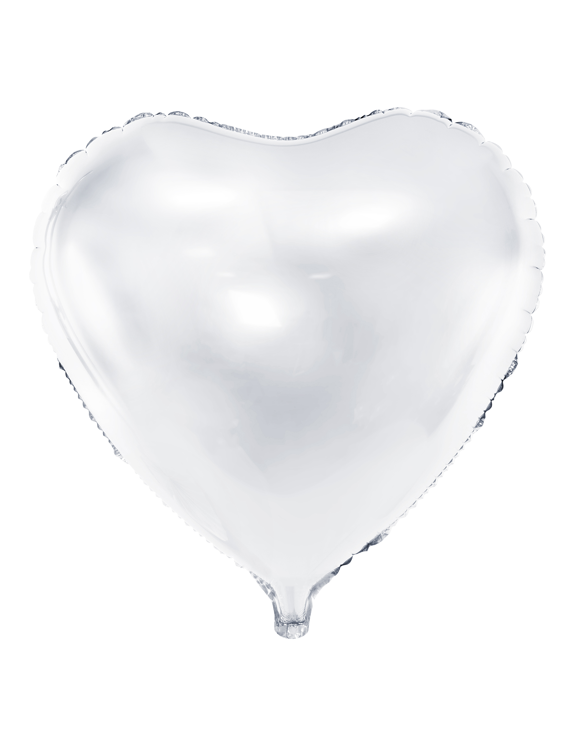 Folienballon Herz Weiß Aluminium 45 cm von PARTYDECO