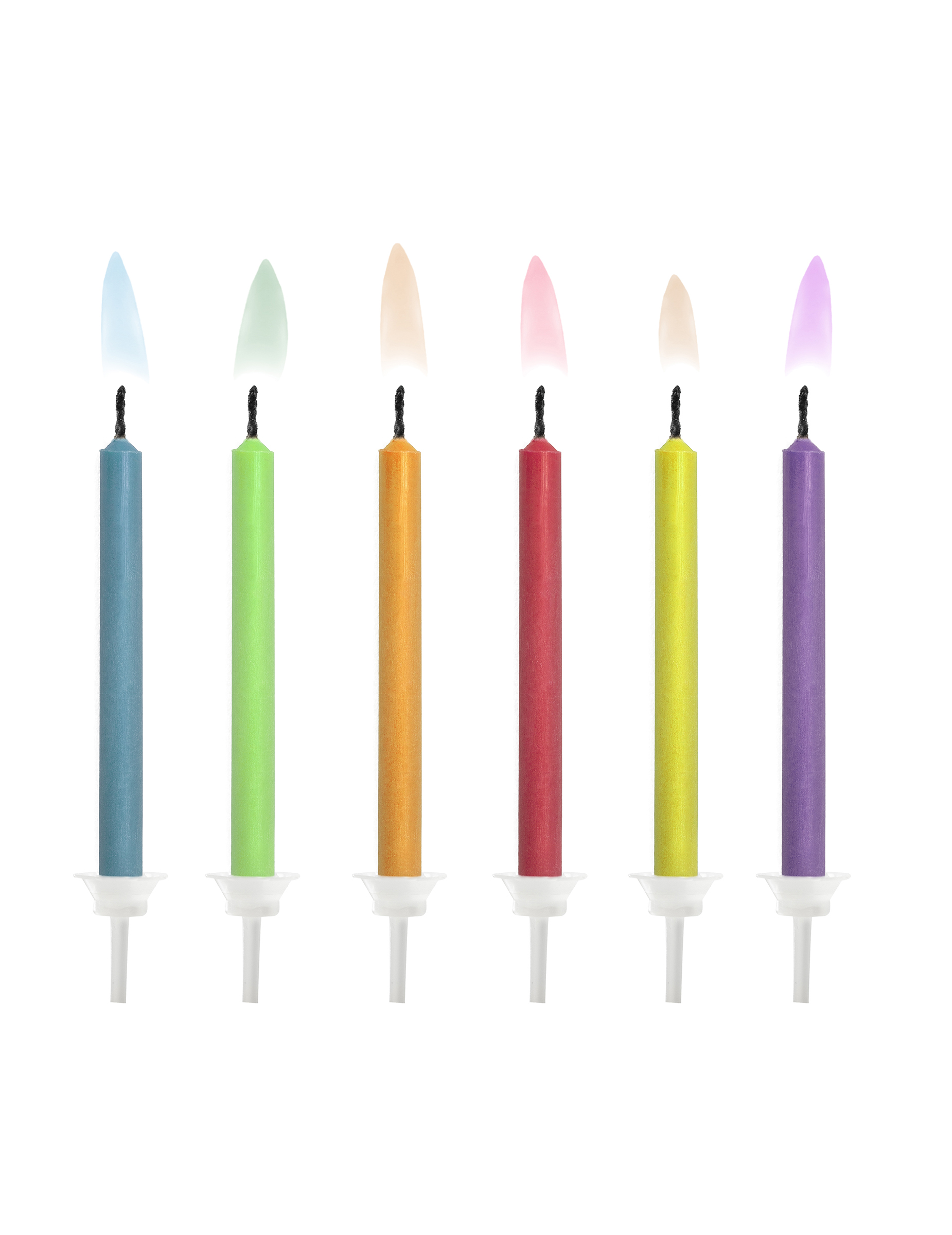 Geburtstagskerzen-Set 6 Stück bunt 6cm Geburtstagskerzen-Set 6 Stück bunt 6cm von PARTYDECO