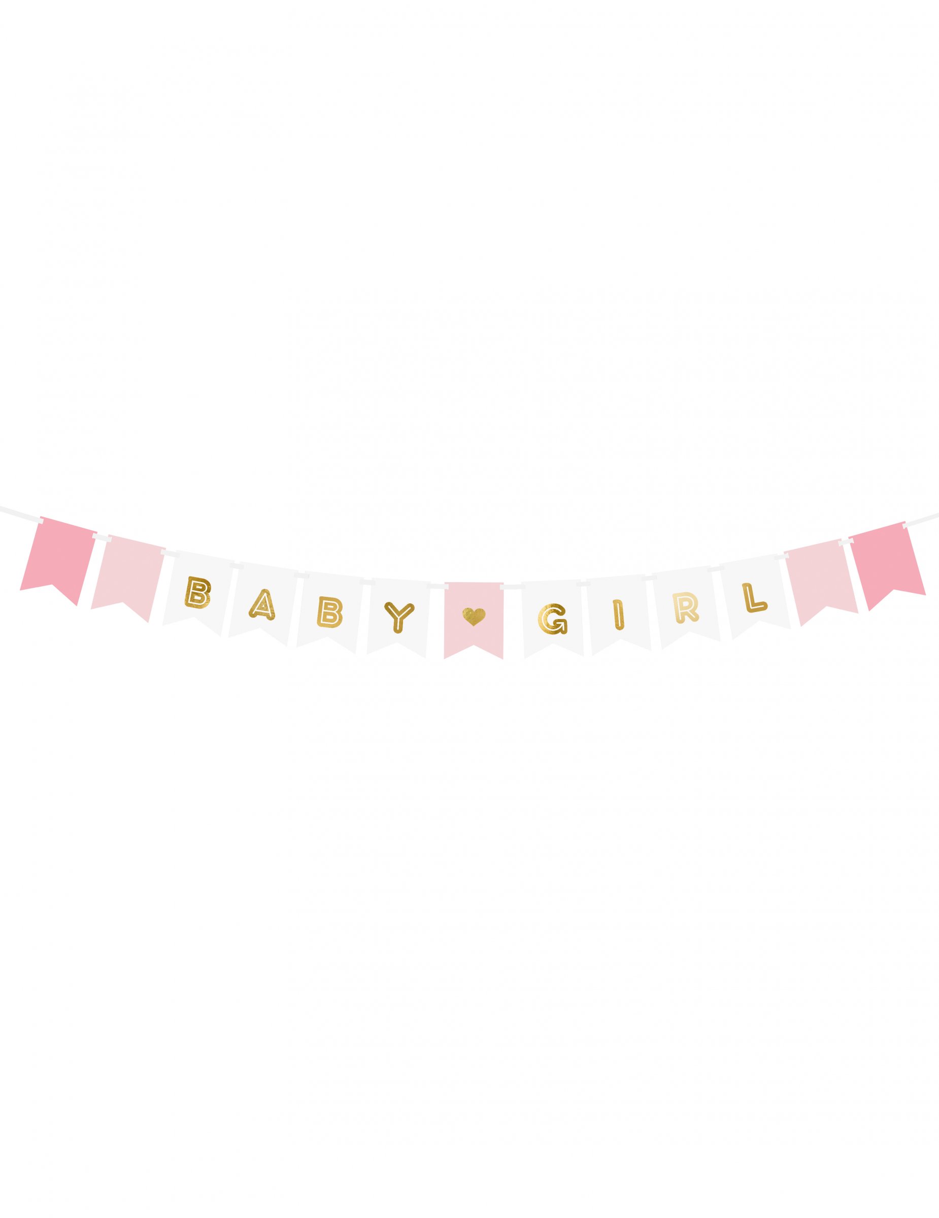 Girlande "Baby Girl" Rosa + Gold 15 x 175 cm für Babyparty Girlande "Baby Girl" Rosa + Gold 15 x 175 cm für Babyparty von PARTYDECO