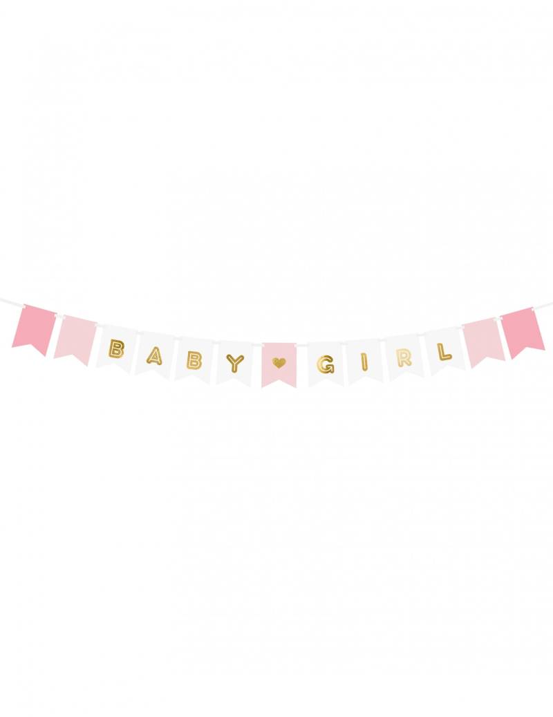 Girlande "Baby Girl" Rosa + Gold 15 x 175 cm für Babyparty Girlande "Baby Girl" Rosa + Gold 15 x 175 cm für Babyparty von PARTYDECO