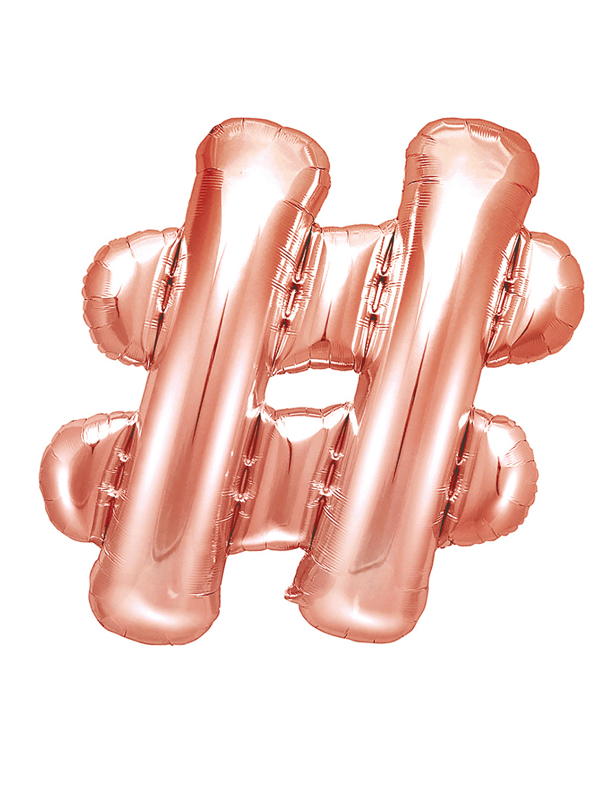 Hashtag-Luftballon # Partydeko roségold 35 cm Hashtag-Luftballon # Partydeko roségold 35 cm von PARTYDECO