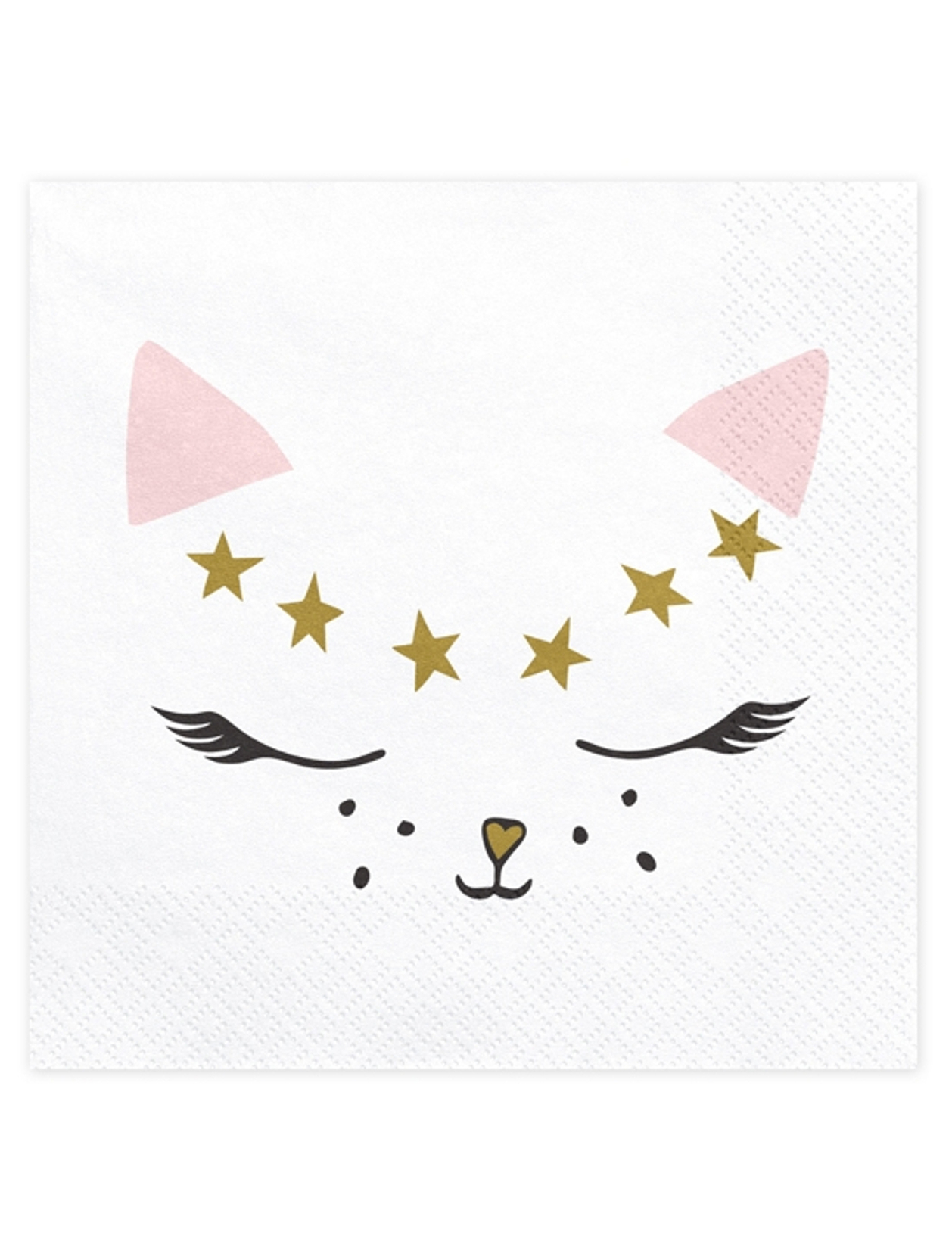 Katzen-Servietten Katzengesicht mit Sternen Katzengesicht Sterne 20 Stück weiss 33 x 33 cm Katzen-Servietten Katzengesicht mit Sternen Katzengesicht Sterne 20 Stück weiss 33 x 33 cm von PARTYDECO